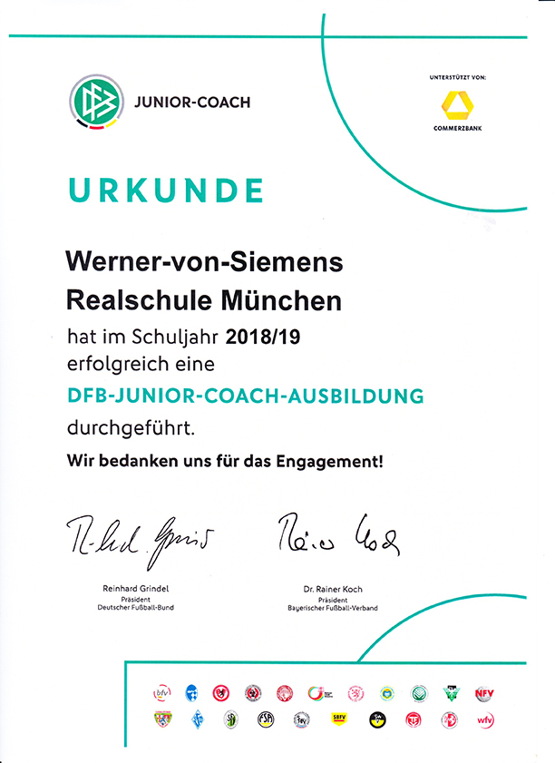 DFB Urkunde